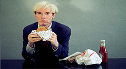 Andy Warhol Eating A Hamburger